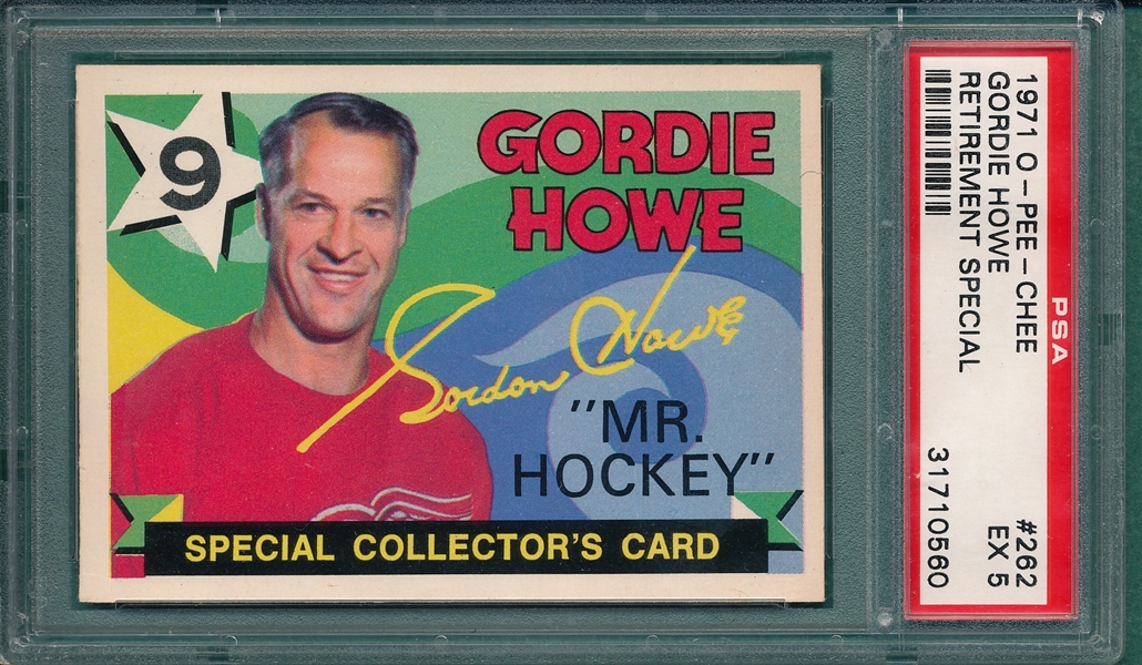 1971 O-Pee-Chee #262 Gordie Howe PSA 5 *Retirement*