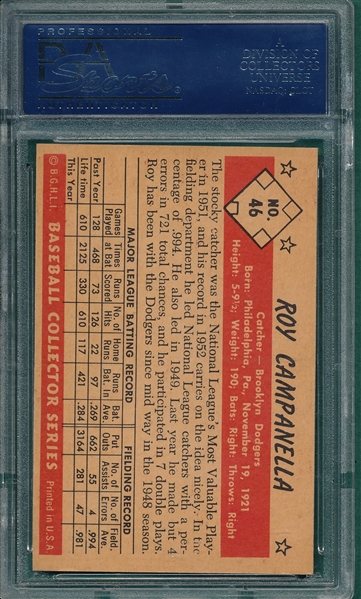 1953 Bowman Color #046 Roy Campanella PSA 7