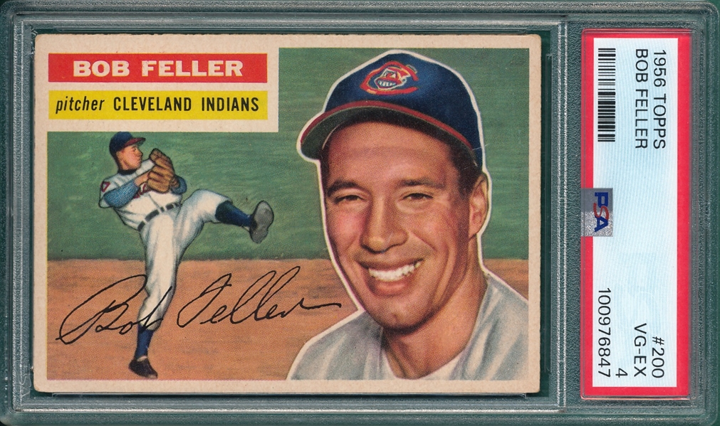 1956 Topps #200 Bob Feller PSA 4