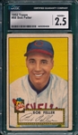 1952 Topps #88 Bob Feller CGC 2.5