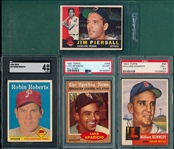 1953-62 Topps Lot of (4) W/ Roberts