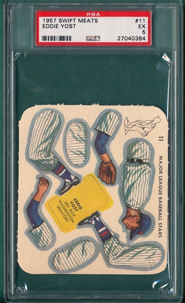 1957 Swift Meats #11 Eddie Yost PSA 5