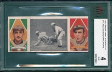 1912 T202 A Close Play at Home Plate, Wallace/LaPorte, Hassan Cigarettes BVG 4