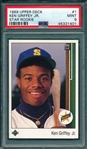 1989 Upper Deck #1 Ken Griffey Jr. PSA 9 *Mint* *Rookie*