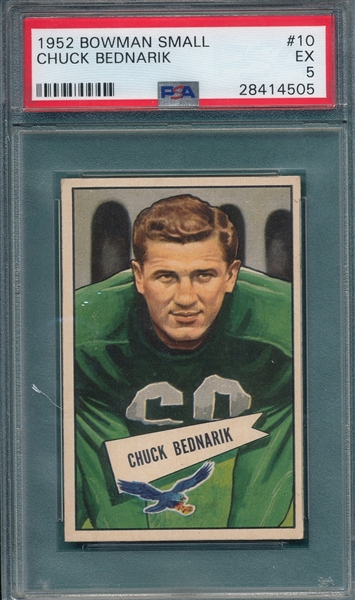 1952 Bowman Small Chuck Bednarik PSA 5