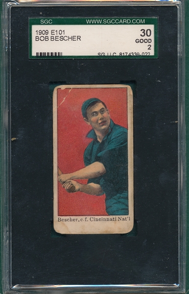 1909 E101 Bob Bescher SGC 30