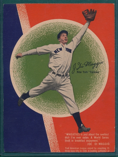 1937 Wheaties, Series 9, Joe DiMaggio
