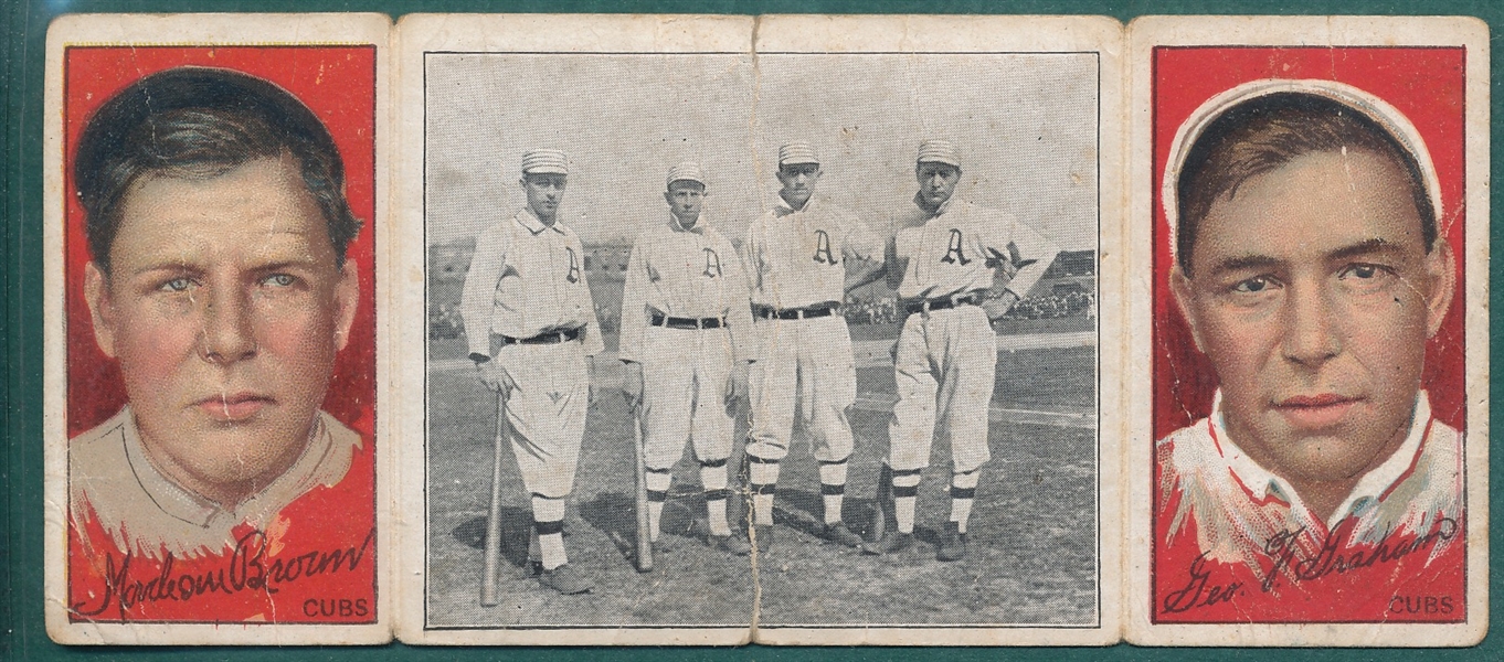1912 T202 The Athletic Infield Graham/M. Brown, Hassan Cigarettes