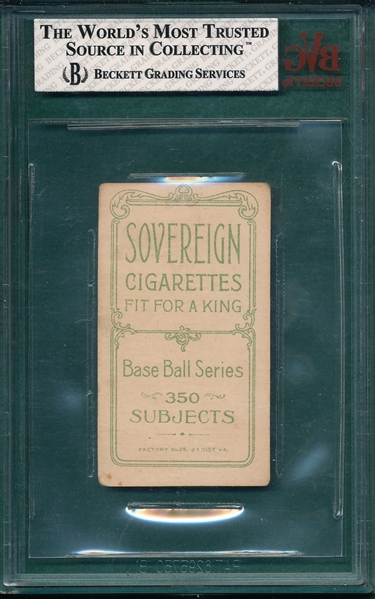 1909-1911 T206 Doyle, Joe, Sovereign Cigarettes, BVG 2