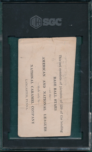 1921-23 E220-120 Red Faber National Caramel Co. SGC Authentic *Miscut*