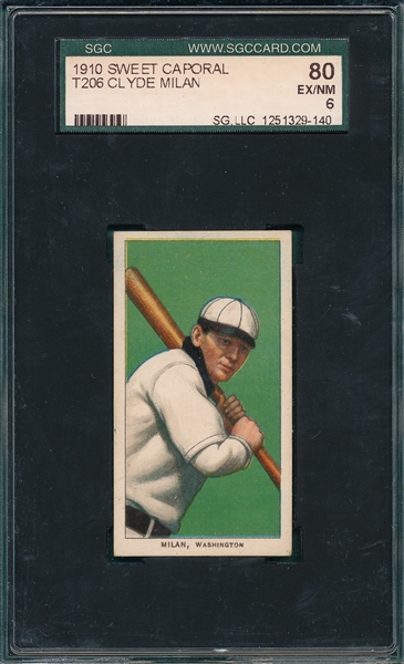 1909-1911 T206 Milan Sweet Caporal Cigarette SGC 80 *Factory 25*