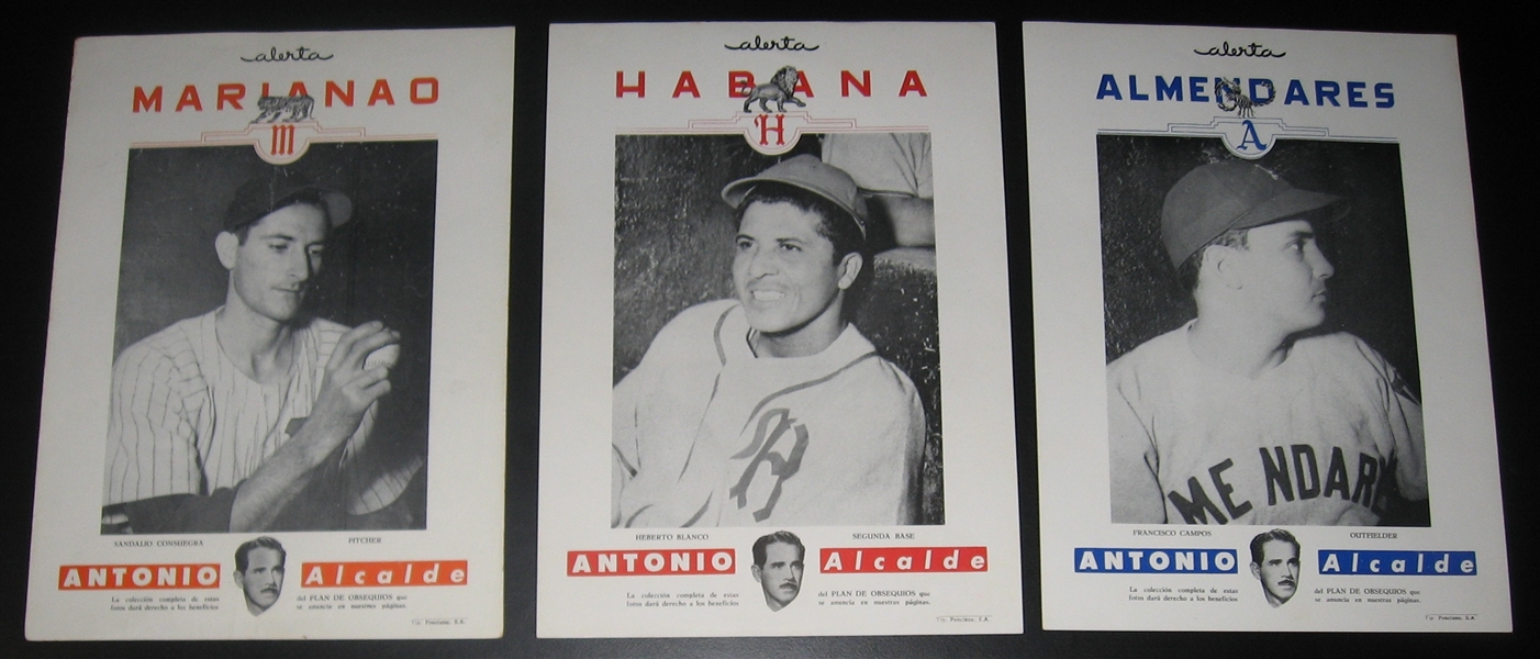 1949-50 Alerta Premiums Blanco, Campos & Consuegra, Lot of (3)
