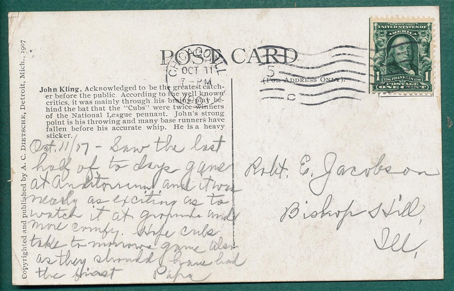 1907 Dietsche PC John Kling