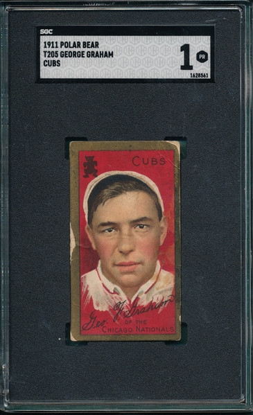 1911 T205 Graham, Cubs, Polar Bear, SGC 1 *SP*