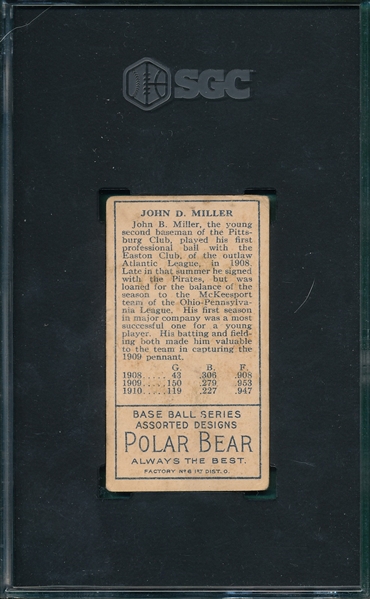1911 T205 John Miller Polar Bear, SGC 2.5 *John B.*