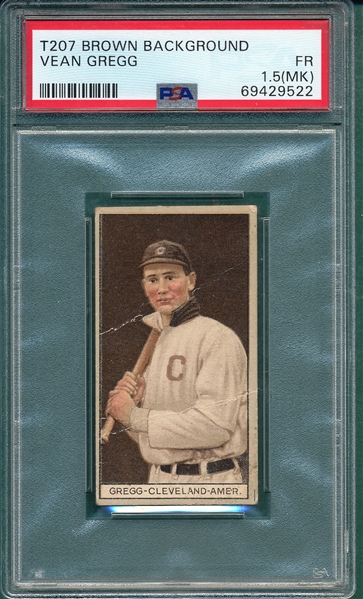 1912 T207 Gregg Anonymous Back PSA 1.5 (MK)