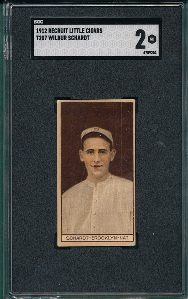 1912 T207 Schardt Recruit Little Cigar SGC 2