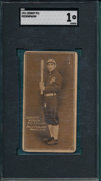 1911 Zeenut PCL Roger Peckinpaugh SGC 1 *Rookie*