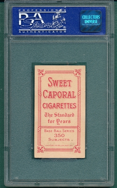 1909-1911 T206 Elberfeld, Fielding, Sweet Caporal Cigarettes, PSA 4