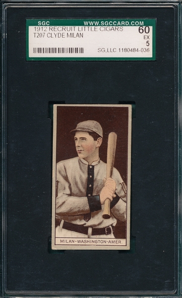 1912 T207 Milan Recruit Little Cigars SGC 60