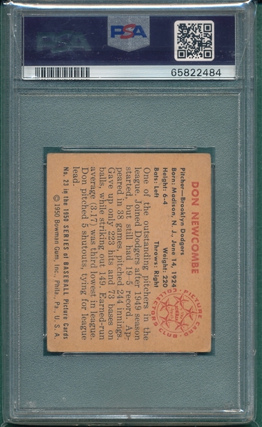 1950 Bowman #23 Don Newcombe PSA 3 *Rookie*