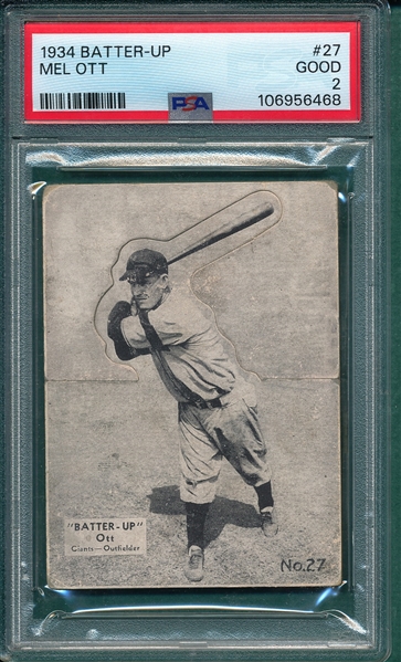 1934-36 Batter-Up #27 Mel Ott PSA 2