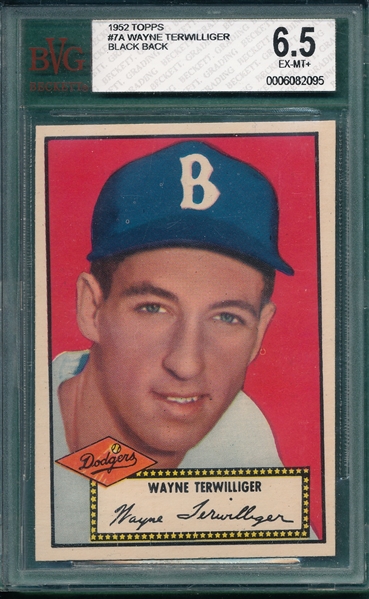 1952 Topps #7 Wayne Terwilliger BVG 6.5 *Black*