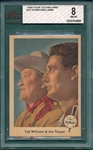 1959 Fleer Ted Williams #70 Ted & Jim Thorpe BVG 8