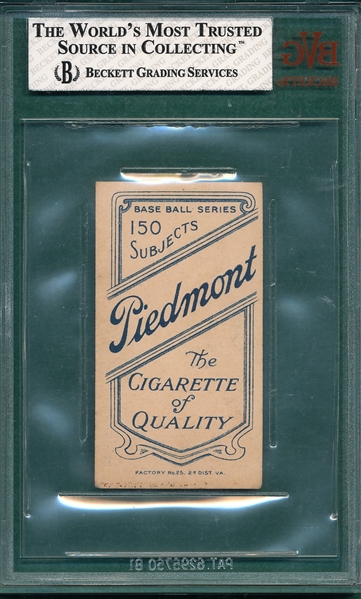 1909-1911 T206 Ewing Piedmont Cigarettes BVG 5.5