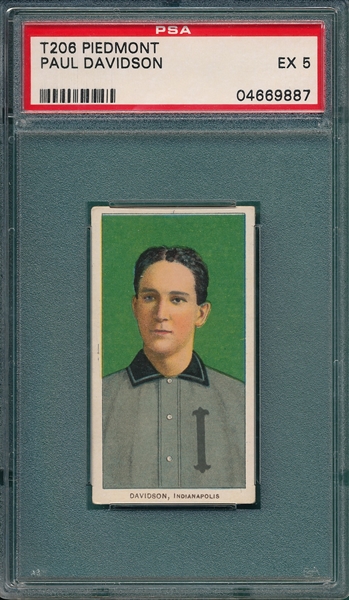 1909-1911 T206 Davidson Piedmont Cigarettes PSA 5