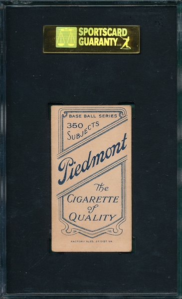 1909-1911 T206 Clark, Josh, Piedmont Cigarettes SGC 60