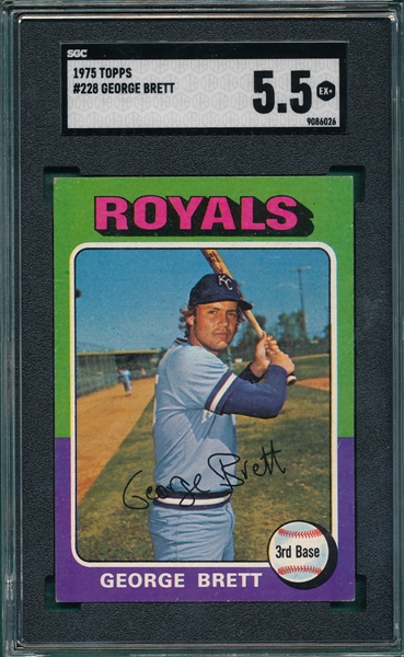 1975 Topps #228 George Brett SGC 5.5 *Rookie*
