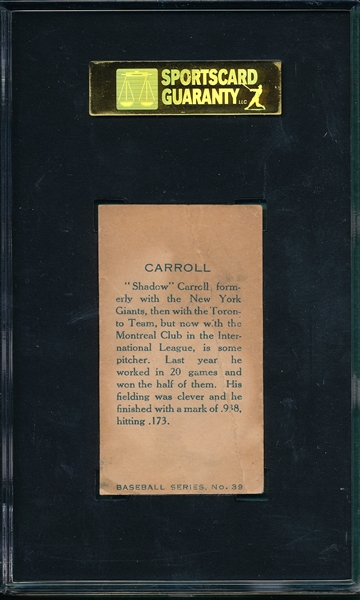 1912 C46 #39 Shadow Carroll Imperial Tobacco SGC 10