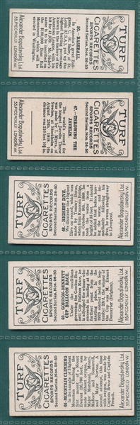 1925 Turf Cigarettes Sports Records Complete Set (25) W/ Sisler