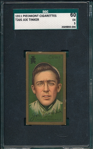 1911 T205 Tinker Piedmont Cigarettes SGC 60