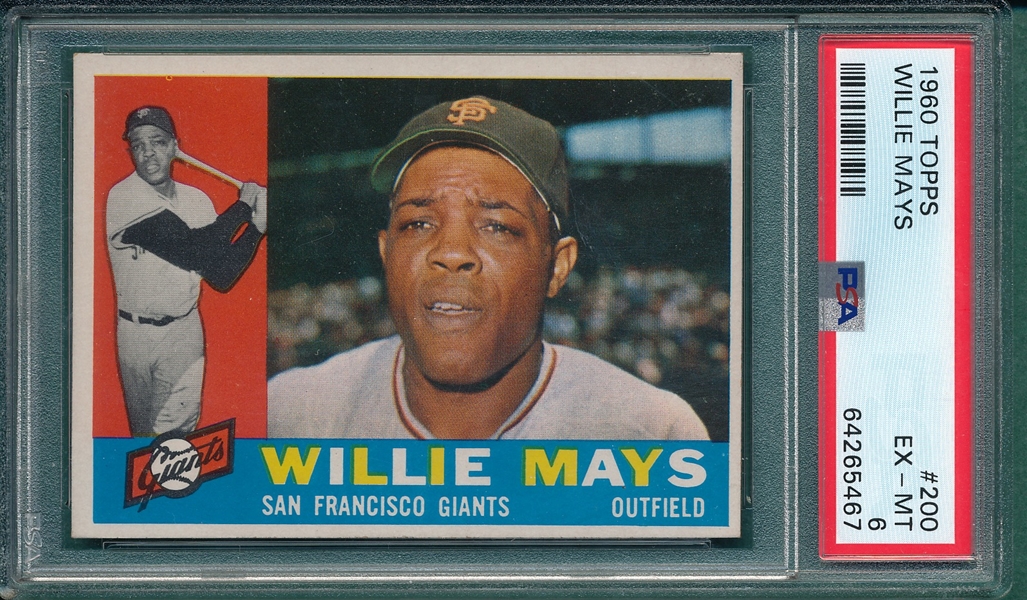 1960 Topps #200 Willie Mays PSA 6