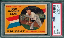 1960 Topps #136 Jim Kaat PSA 6 *Rookie*