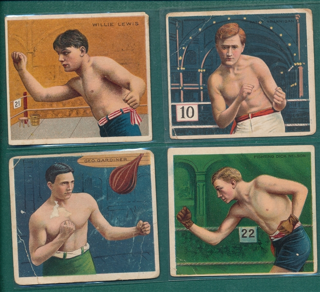 1910 T218 Boxers Lot of (9) W/ Jack Johnson