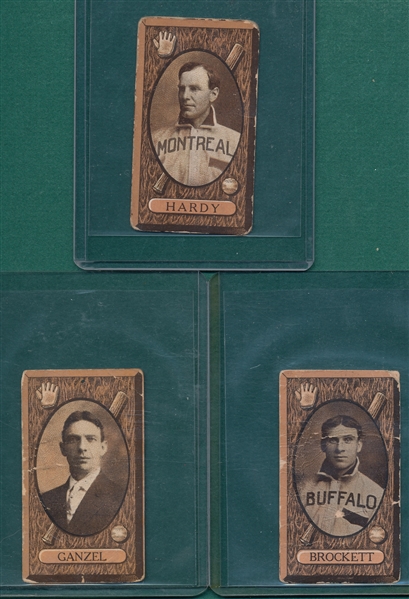 1912 C46 Hardy, Ganzel & Brockett, Imperial Tobacco, Lot of (3)