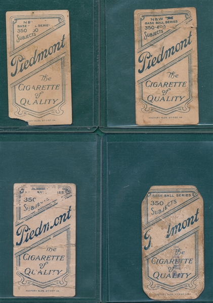 1909-1911 T206 Lot of (4) W/ Bell