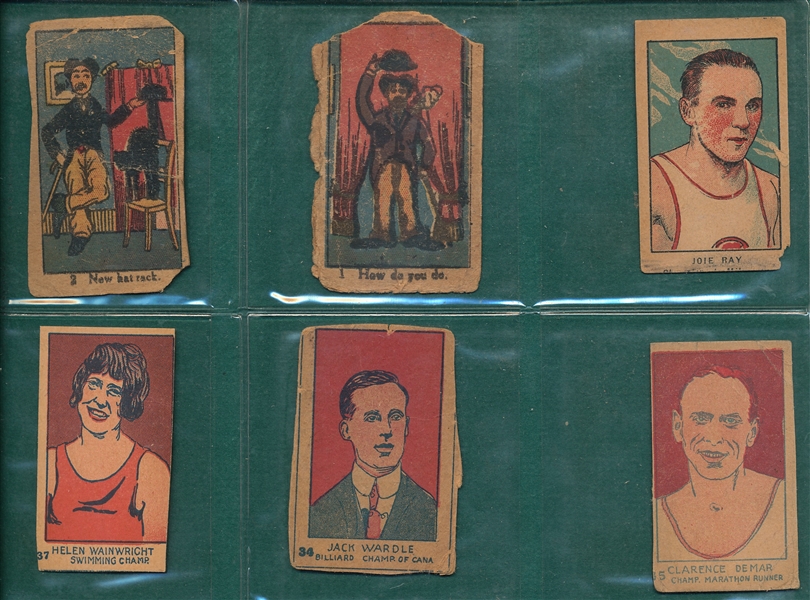 1920s W Card Athletes & Charlie Chaplin, Lot of (14) W/ Weissmuller