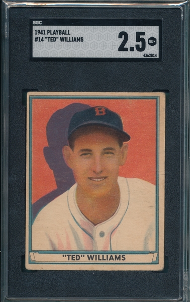 1941 Play Ball #14 Ted Williams SGC 2.5