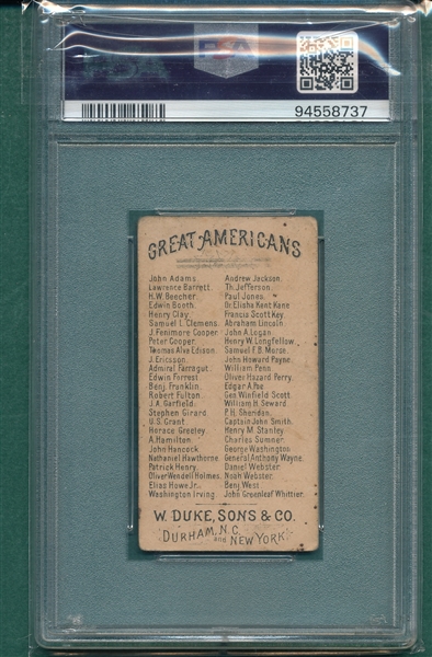 1888 N76 Ben Franklin W. Duke Sons & Co. PSA 1.5