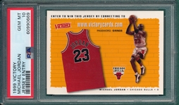 1999 Victory Michael Jordan, Jersey Entry, PSA 10