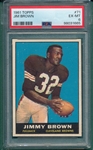 1961 Topps FB #71 Jim Brown PSA 6