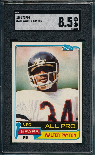 1981 Topps FB #400 Walter Payton SGC 8.5