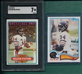 1980/82 Topps FB Walter Payton Lot of (2) SGC 