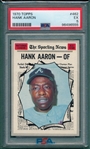 1970 Topps #462 Hank Aaron, AS, PSA 5