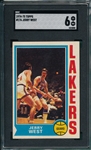 1974 Topps Basketball #176 Jerry West SGC 6