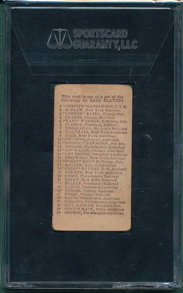 1910 E98 Harry Davis SGC 30 *Orange*